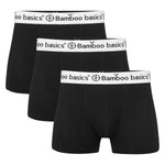 Bamboo Basics Trunk Boxershorts Liam  - Zwart met Witte Band - pack shot