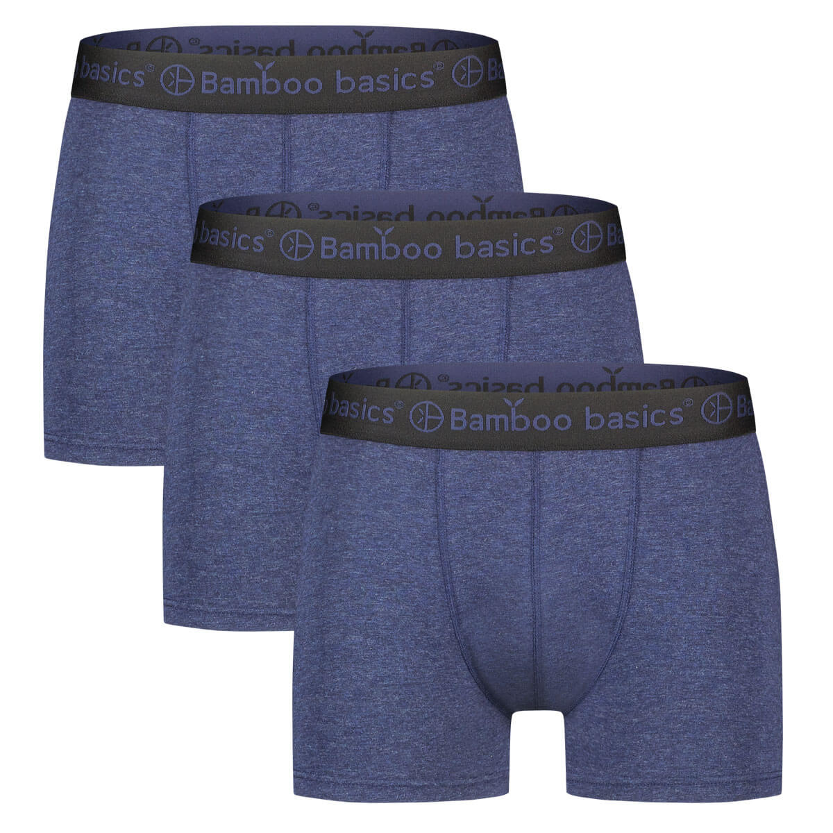 Bamboo Basics Trunk Boxershorts Liam  - Blue Melange - pack shot