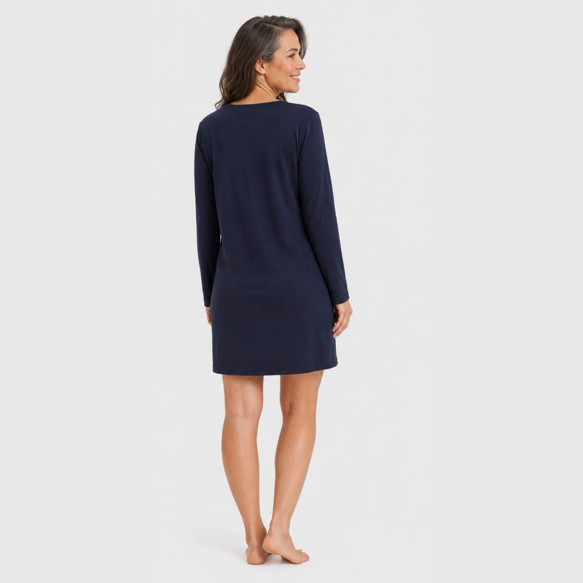 Nachtjapon lange mouw Nala - Navy