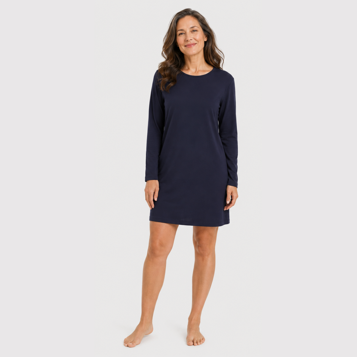 Nachtjapon lange mouw Nala - Navy