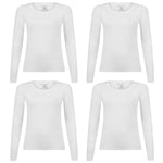 Bamboo Basics Voordeelbundel: T-shirts lange mouw Lara – Wit - pack shot