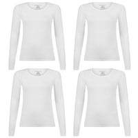 Bamboo Basics Voordeelbundel: T-shirts lange mouw Lara – Wit - pack shot