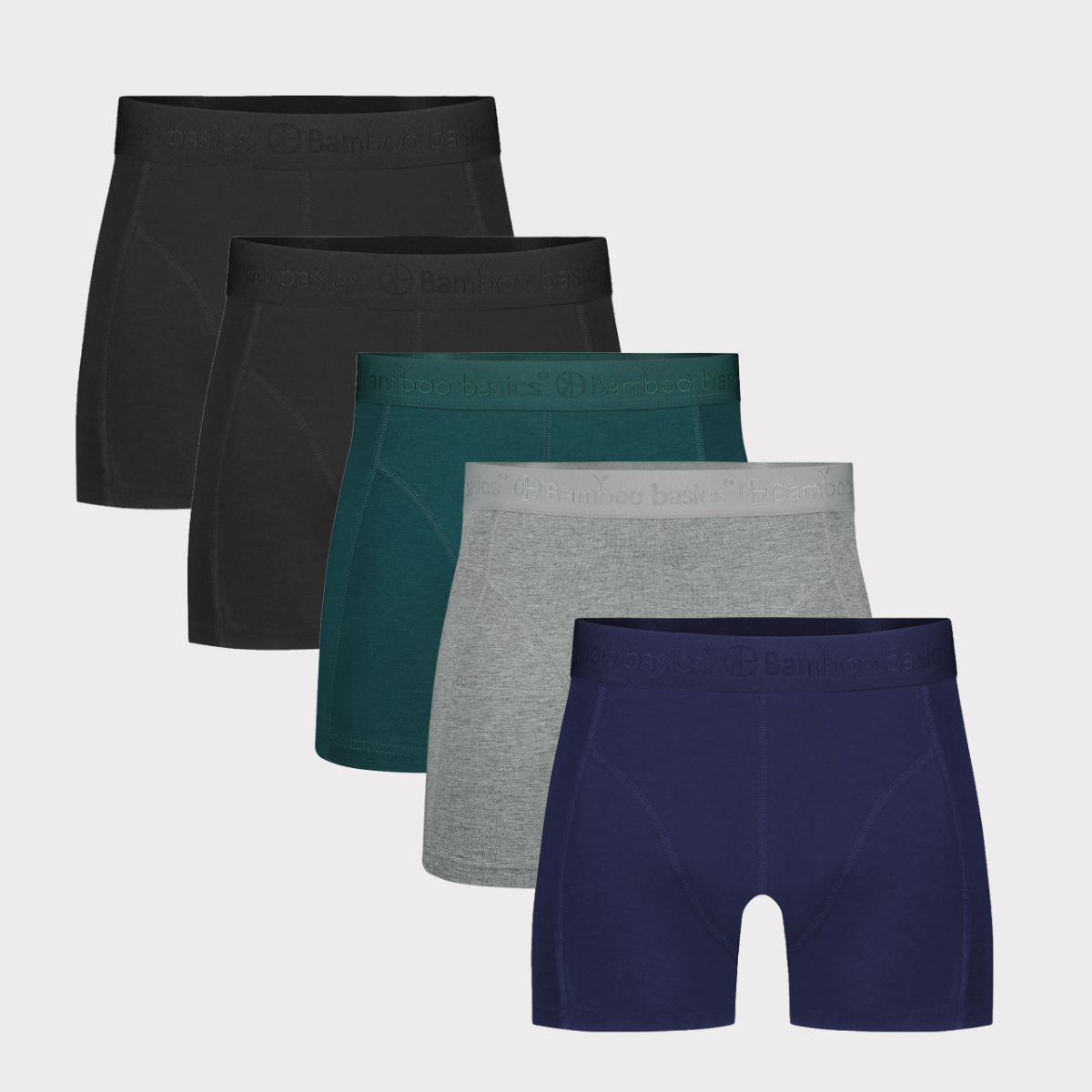 Boxershorts Rico (7er-Pack) - Schwarz, Navy, Blau, Rot, Grün & Gelb Ton in Ton