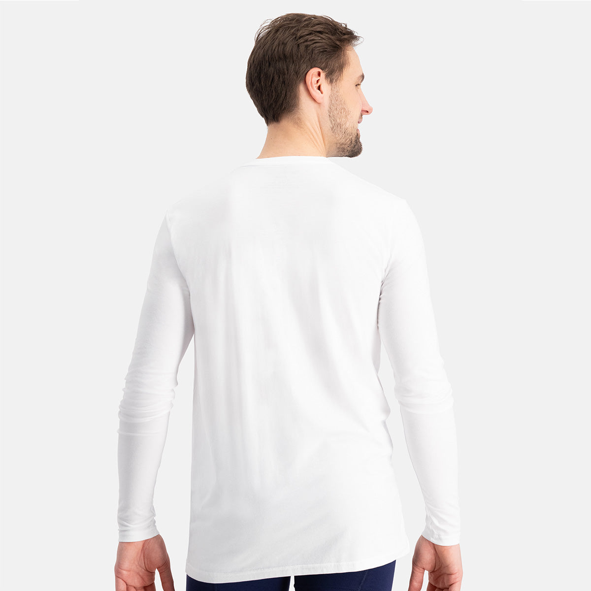 Bamboo Basics - T-shirts lange mouw Ralph ronde hals  – Wit