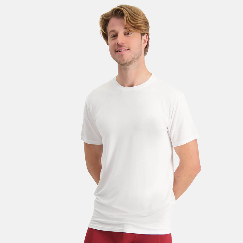 Bamboo Basics - T-Shirts Ray ronde hals  - Wit
