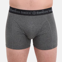 Bamboo Basics - Boxershorts Rico  -  Zwart, Wit & Grijs
