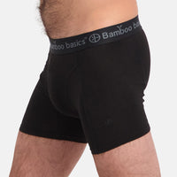 Bamboo Basics - Boxershorts Rico  - Jeans Melange, Blauw & Zwart