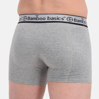 Bamboo Basics - Boxershorts Rico  - Grey Melange, Okergeel & Zwart