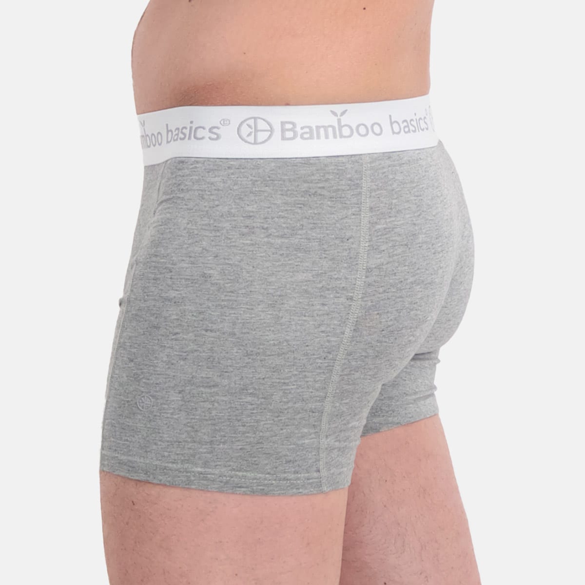 Bamboo Basics - Boxershorts Rico  - Grey Melange, Navy & Zwart