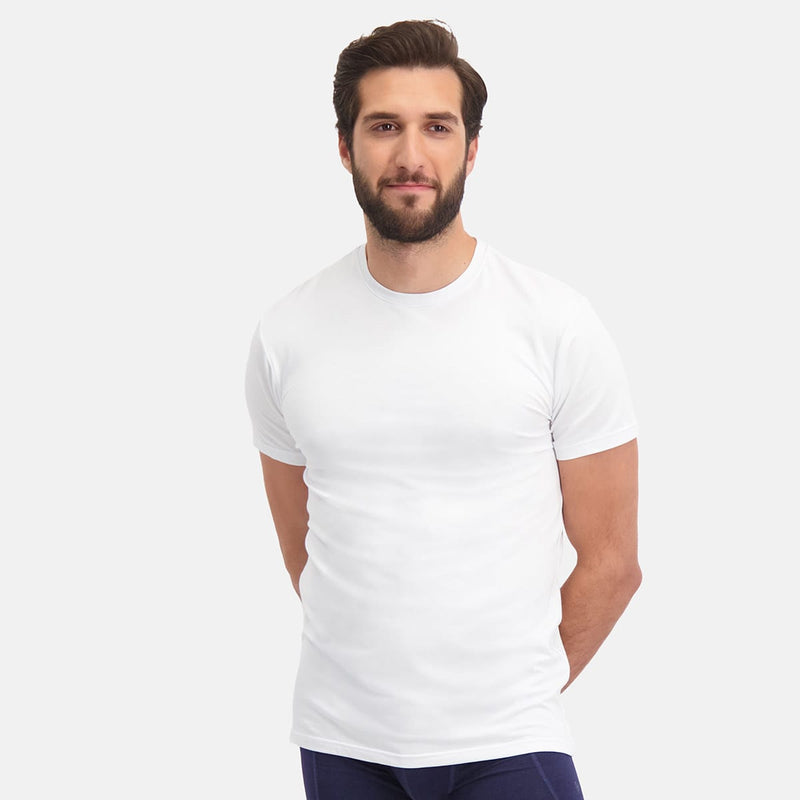 Bamboo Basics - T-Shirts Ruben ronde hals  -  Wit