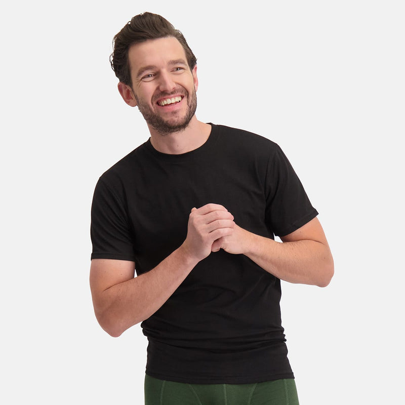 Bamboo Basics - T-Shirts Ruben ronde hals  -  Zwart