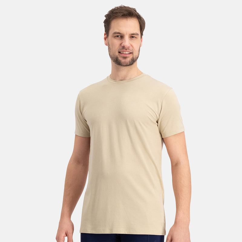 T-Shirts Ruben ronde hals -  Khaki