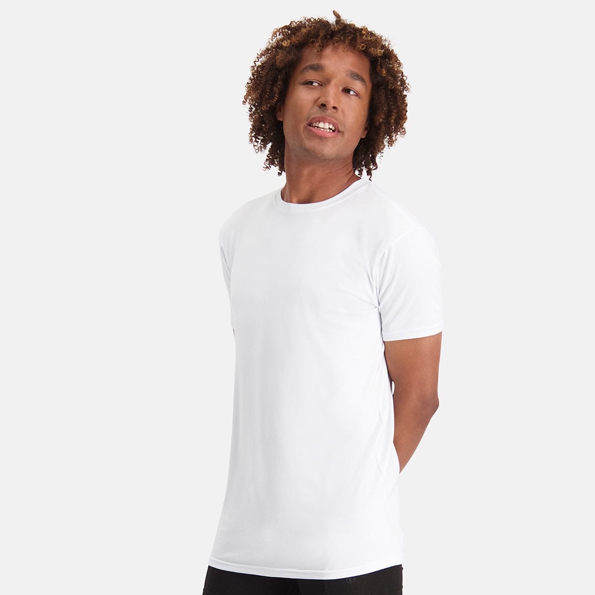 Bamboo Basics - Long Fit T-Shirts Ruben ronde hals  - Wit