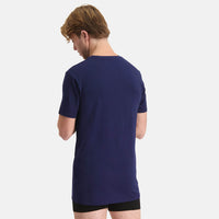 Bamboo Basics - Long Fit T-Shirts Ruben ronde hals  - Navy