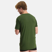 Bamboo Basics - Long Fit T-Shirts Ruben ronde hals  - Army