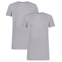 Bamboo Basics Long Fit T-Shirts Ruben ronde hals  - Grey Melange - pack shot