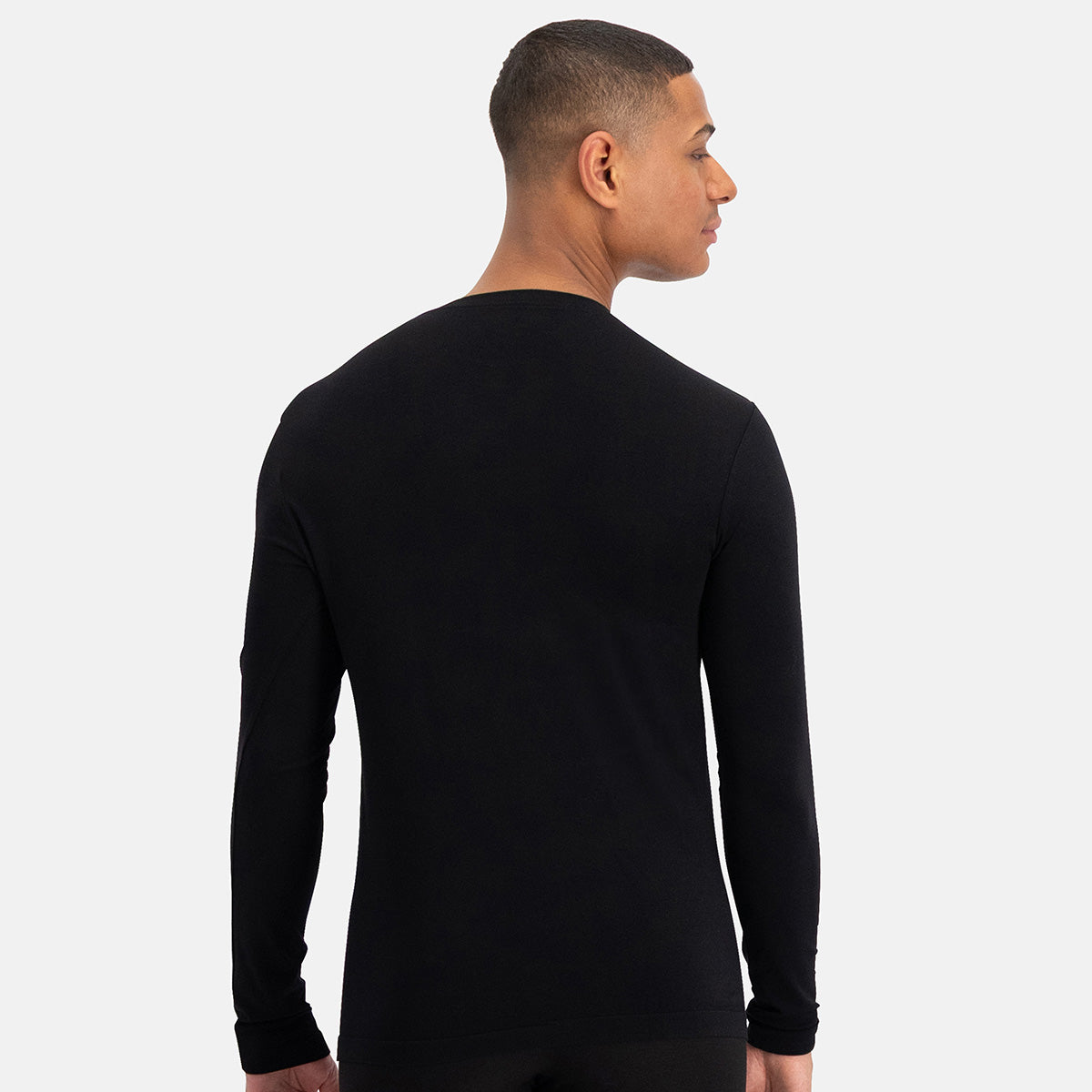 Merino Bamboo T-shirt long sleeve Tyson – Black