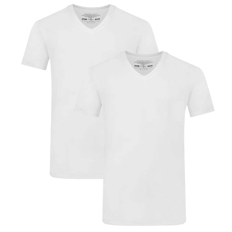 Bamboo Basics T-Shirts Vance V-hals  - Off White - pack shot