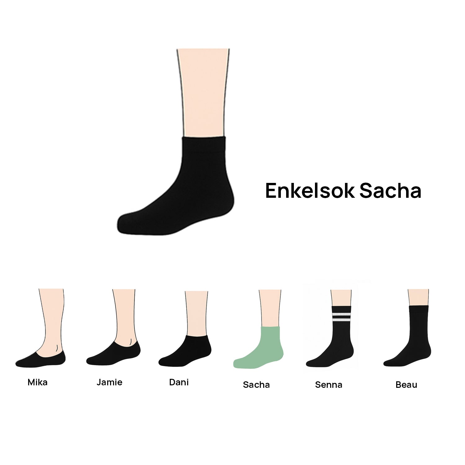 Sacha Söckchen (3er-Pack) - Weiß