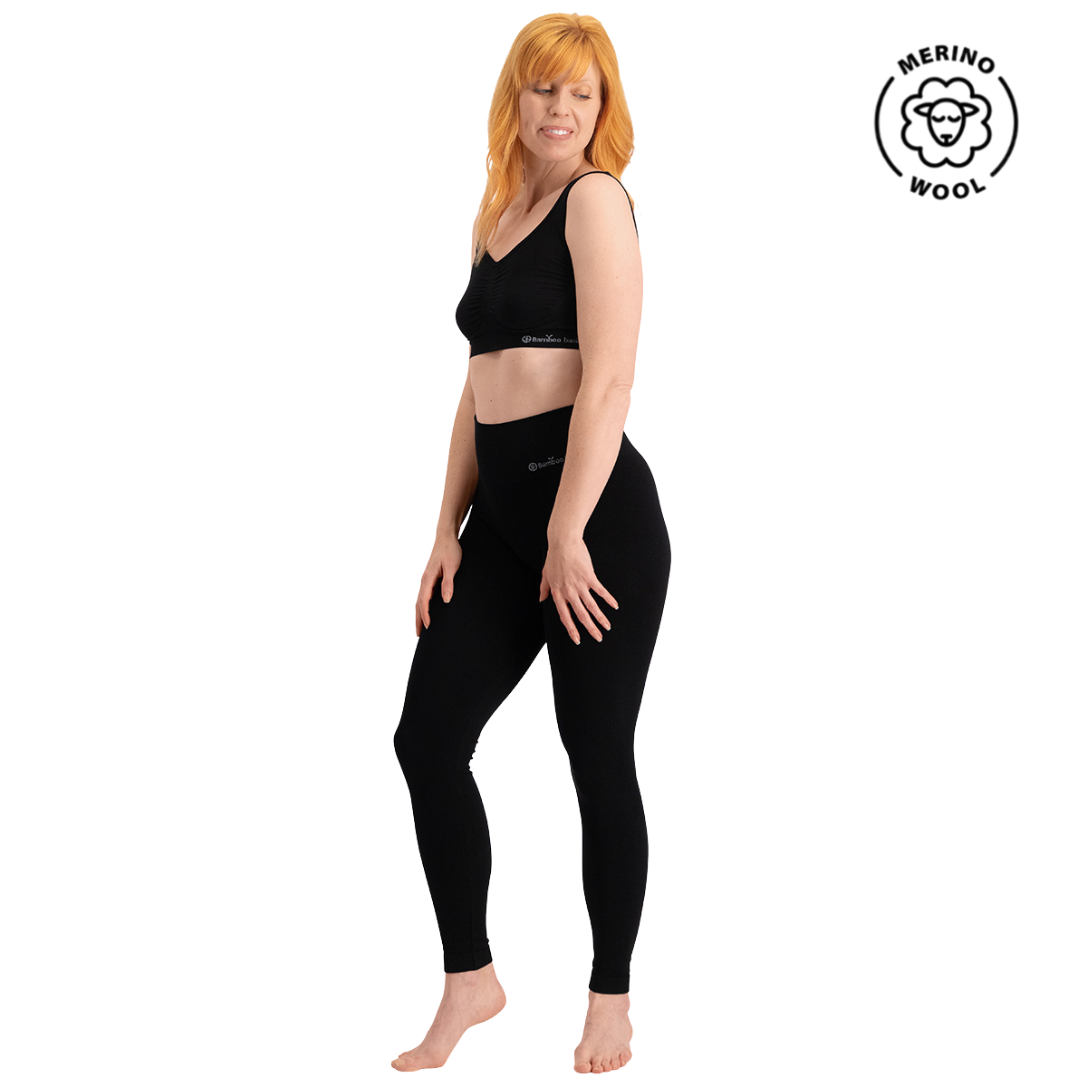 Merino/Bamboe Seamless Legging Tara - Zwart