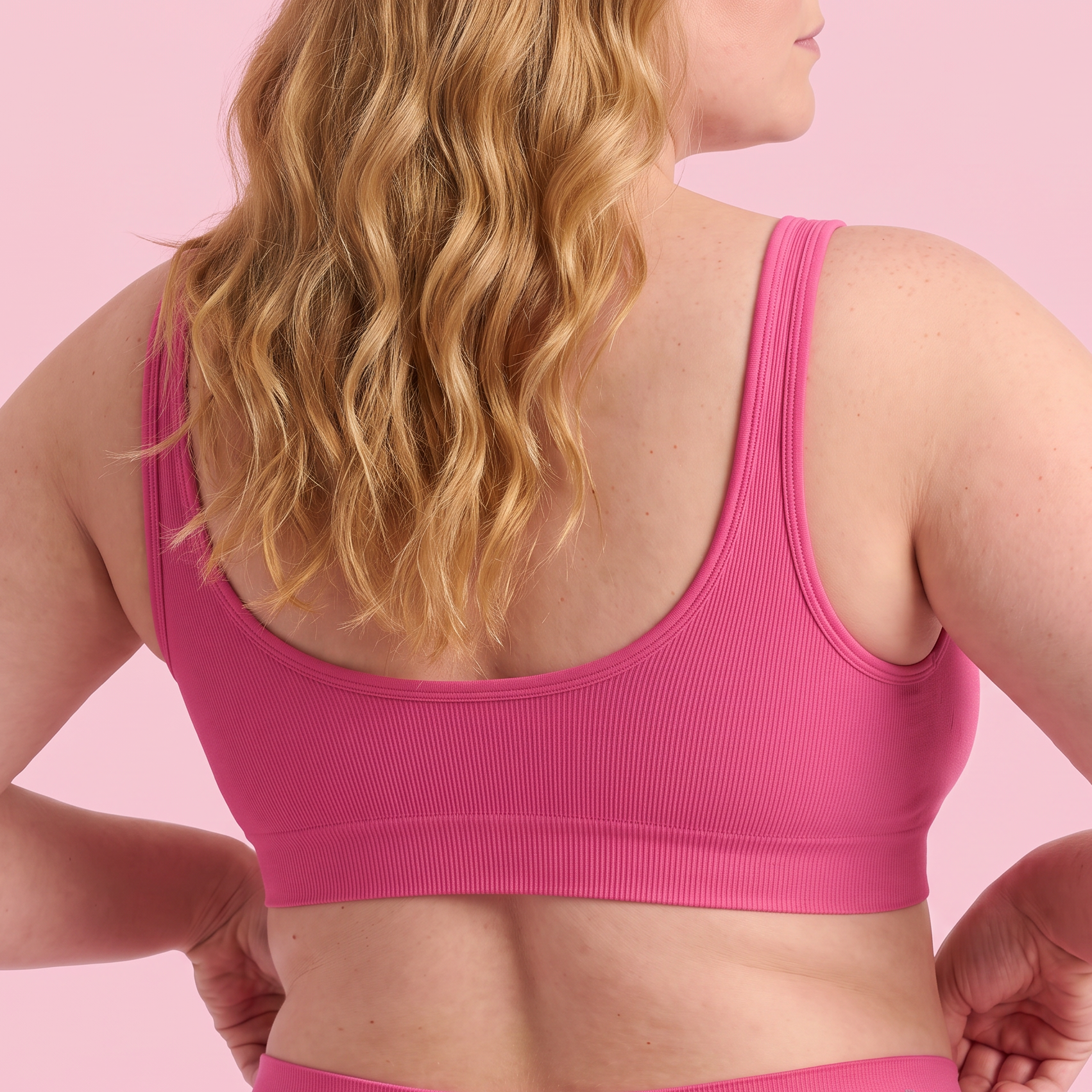 Seamless Padded Bra Fleur - Hot Pink