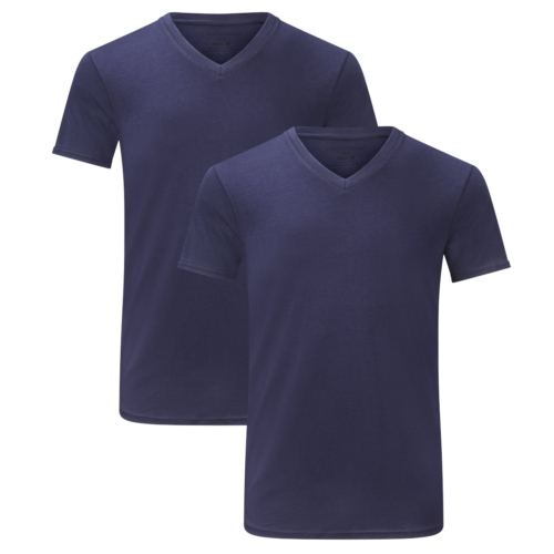 T-Shirts Velo V-Ausschnitt (2er-Pack) – Navy