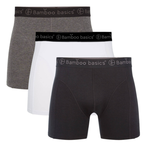 Boxershorts Rico (3er-Pack) –  Schwarz, Weiß & Grau