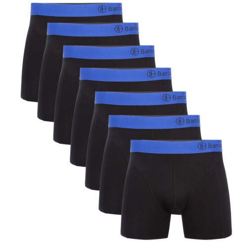 Boxershorts Levi (7er-Pack) – Schwarz mit blau