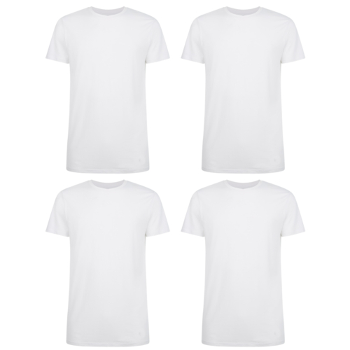 Voordeelbundel: T-Shirts Ruben ronde hals (4-pack) – Wit