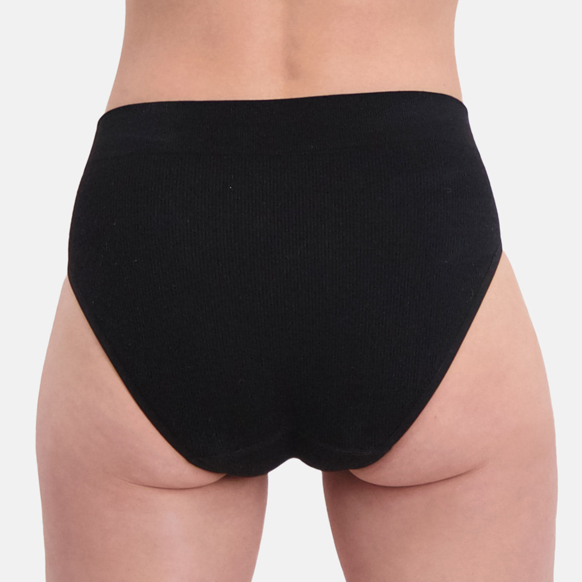 Bamboe Seamless Rib Full Briefs Rosa (3-pack) - Zwart