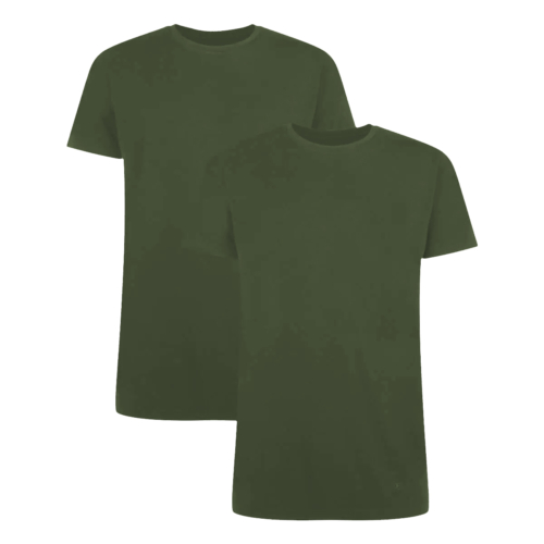 T-Shirts Ruben ronde hals (2-pack) – Army