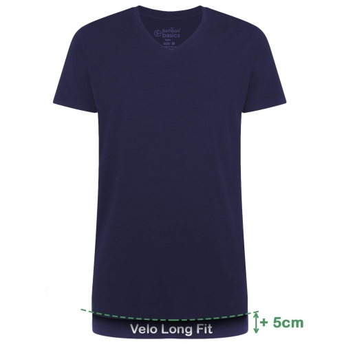 Long Fit T-Shirts Velo V-hals (2-pack) – Navy