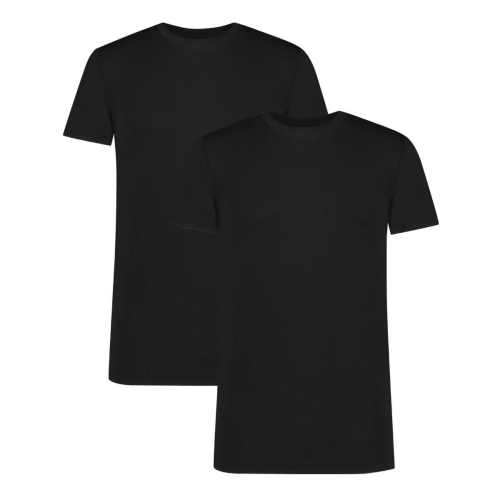 T-Shirts Ray ronde hals (2-pack) – Zwart