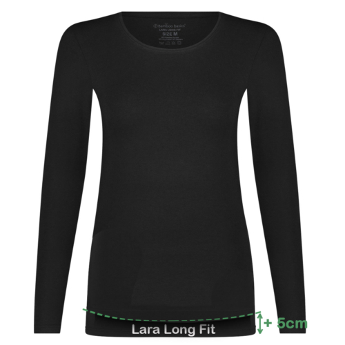 Long Fit T-shirts lange mouw Lara (2-pack) – Zwart