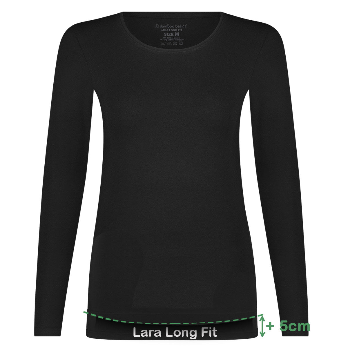 Long Fit T-shirts lange mouw Lara (2-pack) - Zwart XL
