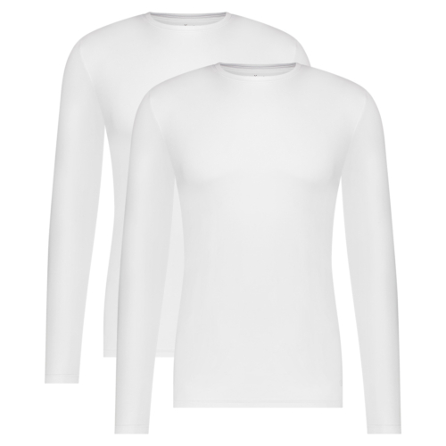 T-shirts lange mouw Ralph ronde hals (2-pack) – Wit