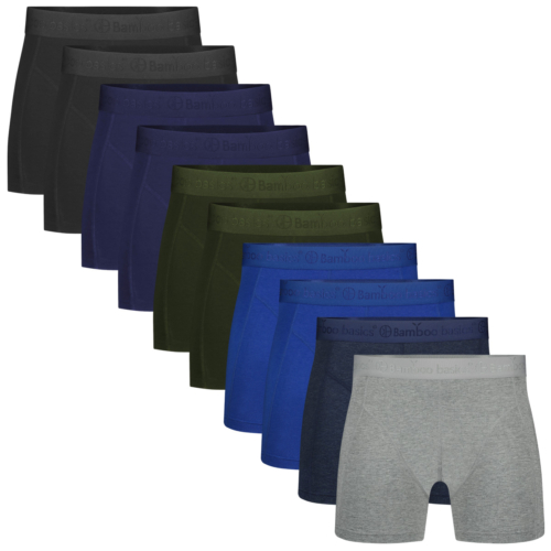 Boxershorts Rico (10-pack) – Zwart, Navy, Army, Blauw, Jeans Melange & Grey Melange