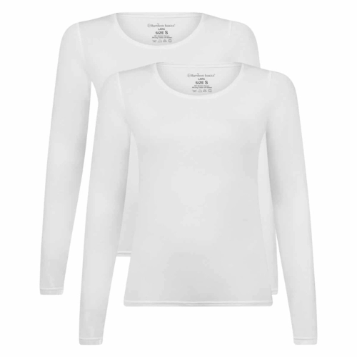 T-shirts lange mouw Lara (2-pack) – Wit