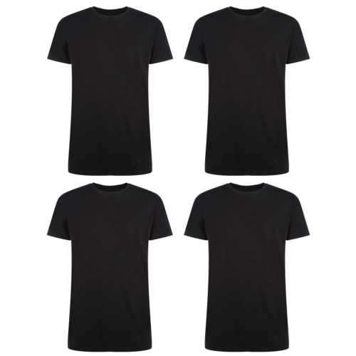 Voordeelbundel: T-Shirts Ruben ronde hals (4-pack) – Zwart