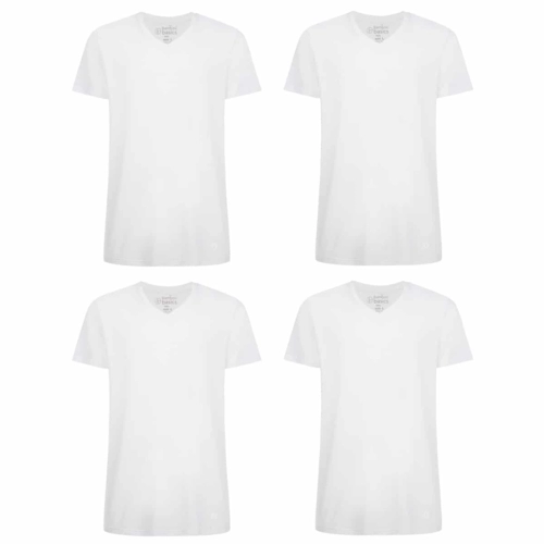Voordeelbundel: T-Shirts Velo V-hals (4-pack) – Wit
