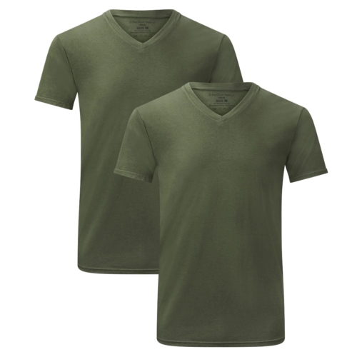 T-Shirts Velo V-hals (2-pack) – Army