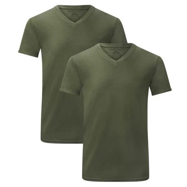 VELO T-shirts v-hals 2-pack army