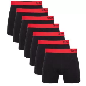 Boxershorts Levi (7-pack) - Zwart met rood
