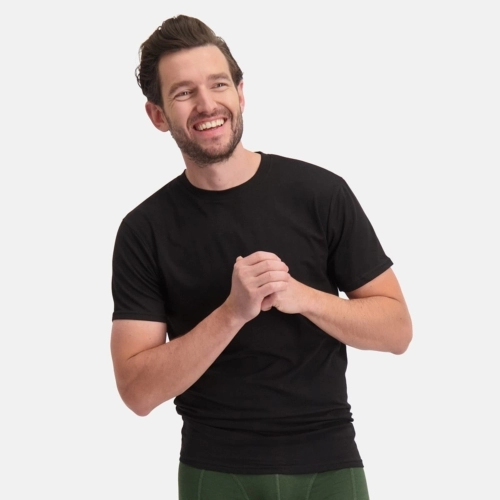 T-Shirts Ruben ronde hals (2-pack) –  Zwart