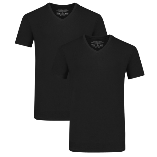 T-Shirts Vance V-hals (2-pack) – Zwart