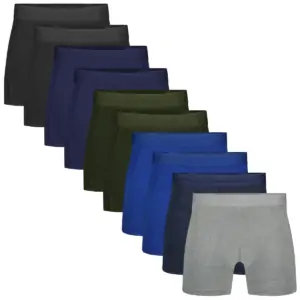 Boxershorts Rico (10-pack) - Zwart, Navy, Army, Blauw, Jeans Melange & Grey Melange